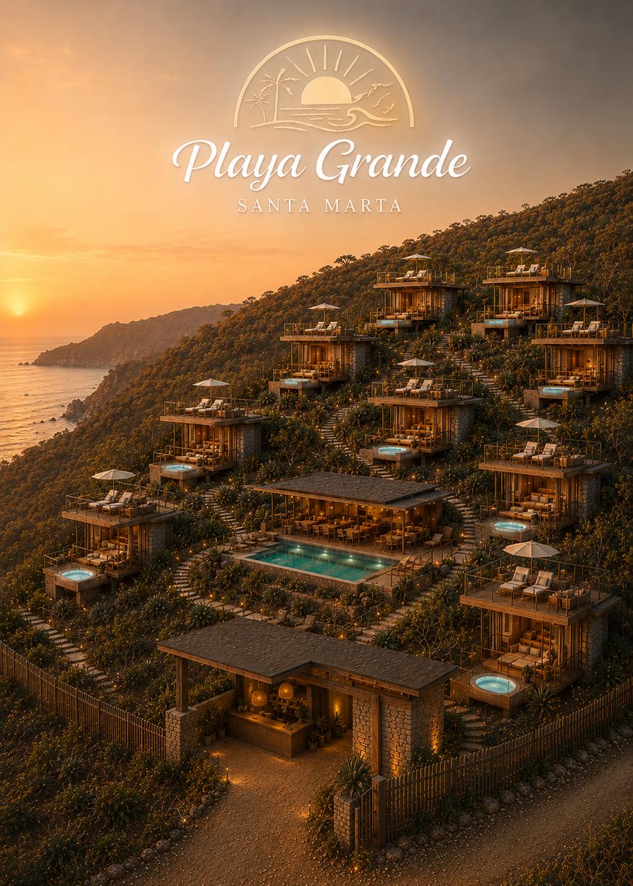 Resort overview at sunset